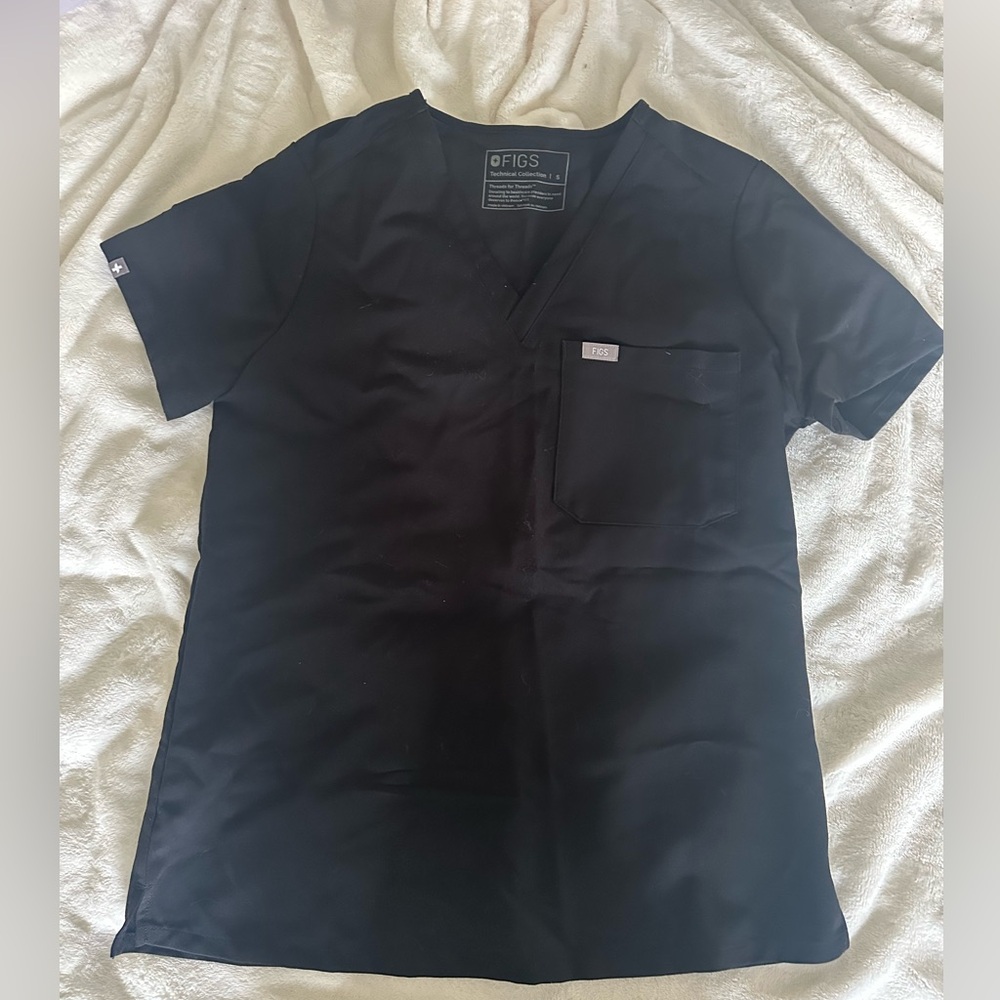 Figs Black Short Sleeve Tee for Healthcare Professionals